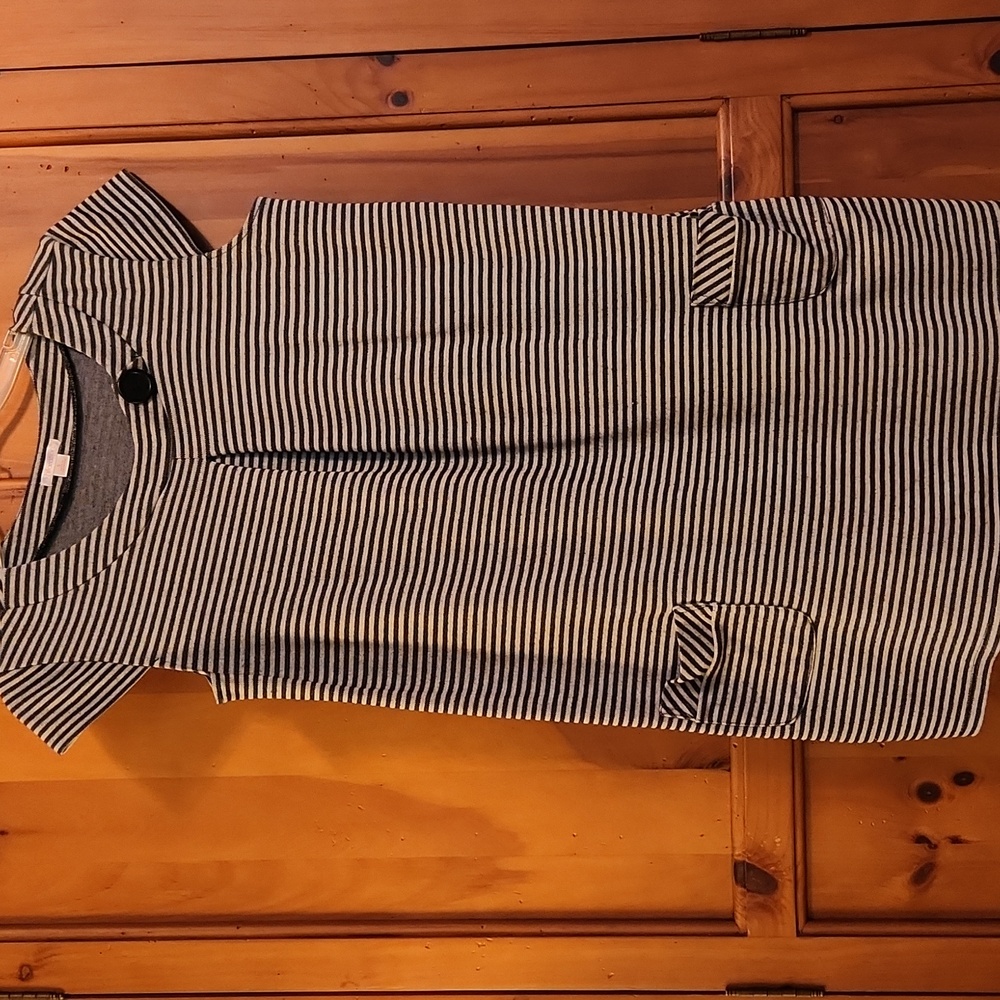 Xhilaration Gray/Black Baby Doll Knit Dress S